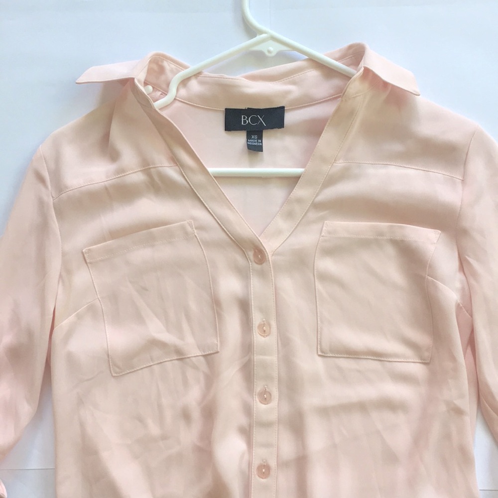 Light pink button up blouse